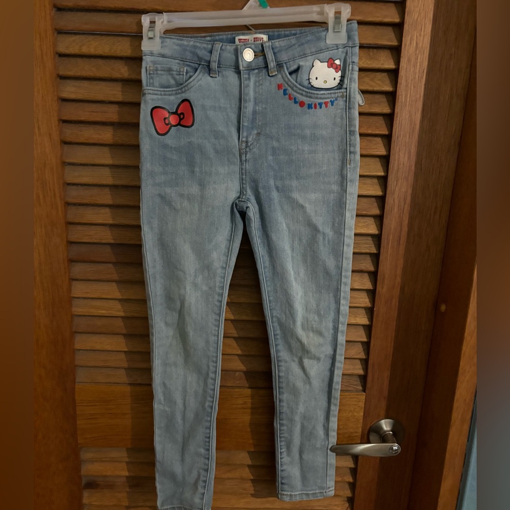 GUC Levis Hello Kitty Girls Jeans Size 8